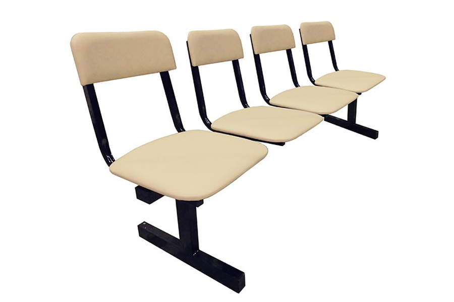 Секция мягкая №2 от 10 шт.(спинка узкая гнутая) четырехместная