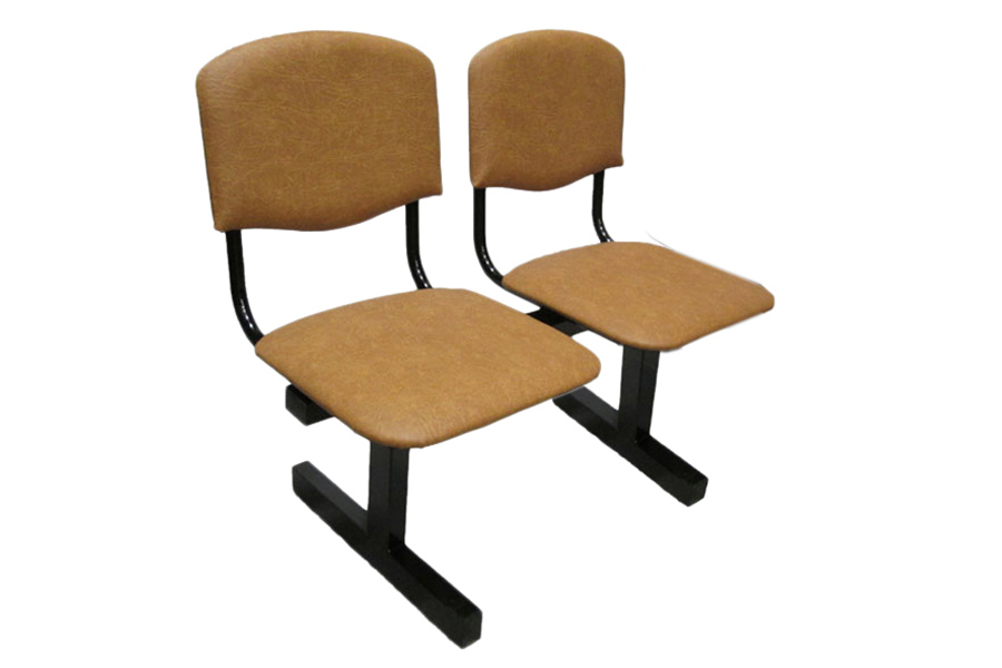 Секции мягкая №2 (спинка широкая прямая) двухместная