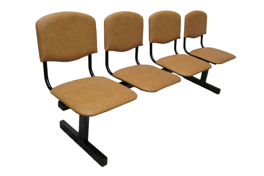 Секции мягкая №2 (спинка широкая прямая) четырехместная