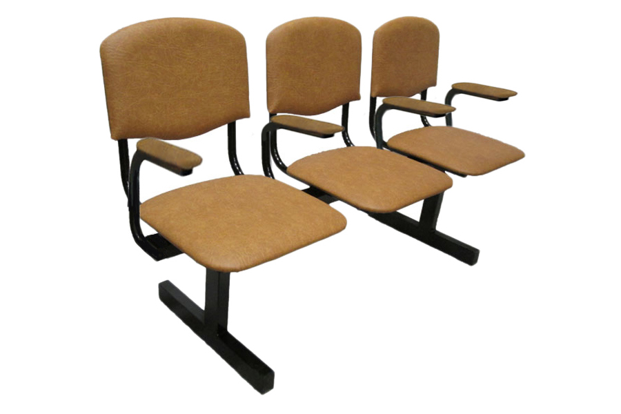 Секции мягкая №2 с подлокотниками трехместная