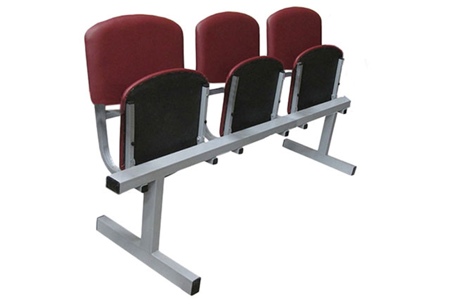 Секции мягкая №3 с отк. сидениями, без подлок., трехместная