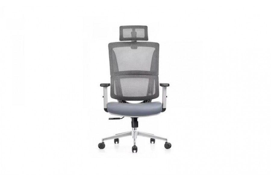 Компьютерное кресло SitUp APHRODITE Chrome (сетка Gray/экокожа Gray)