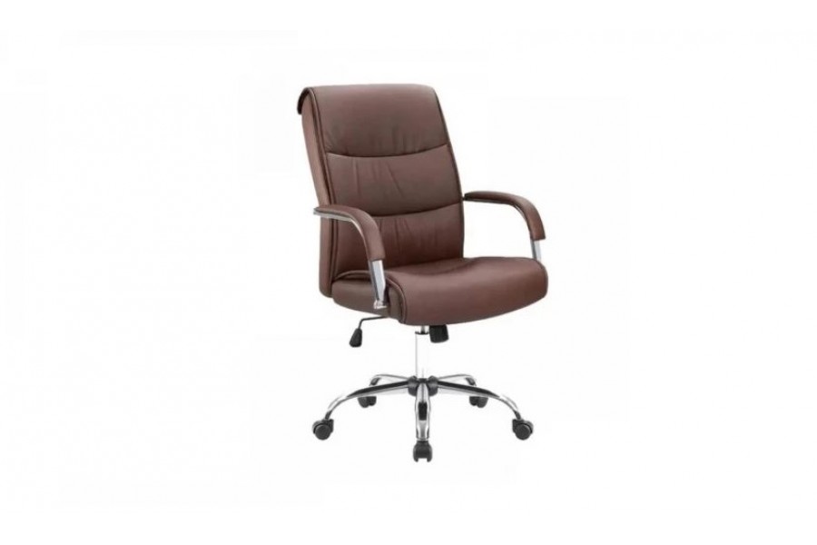Компьютерное кресло SitUp BRYAN сhrome (экокожа Dark Brown)